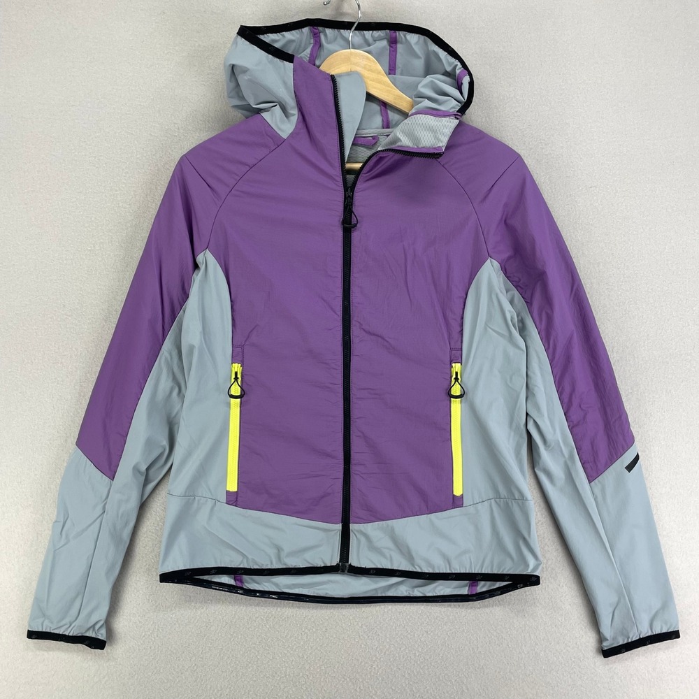 4F PRO Primaloft Ski Touring Jacket Womens S‎ Purple Hooded Insulated Full Zip